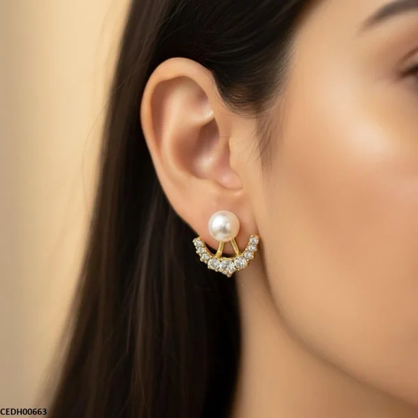 Round Pearl Earrings