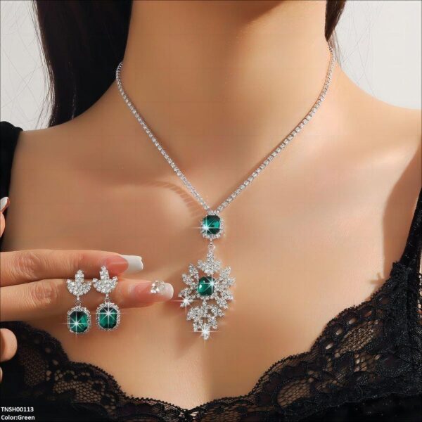 Celestial Square Drop Necklace Set