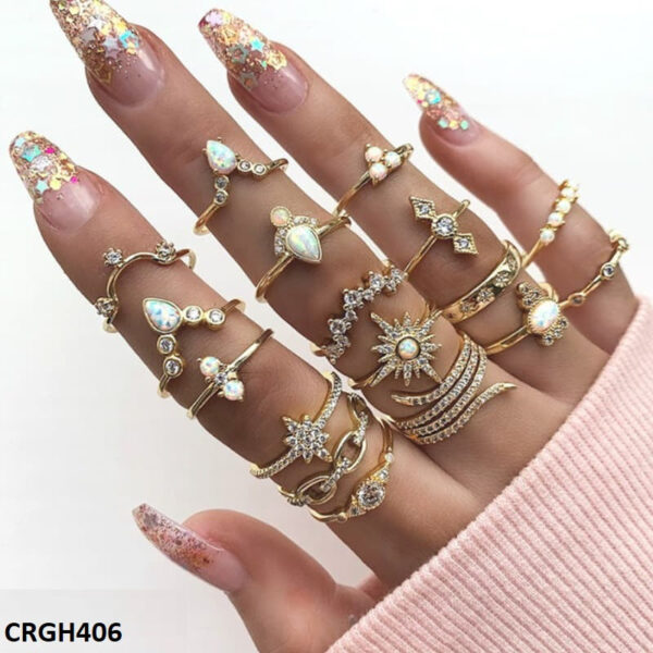 *Star* Zigzag 17 Midi Rings