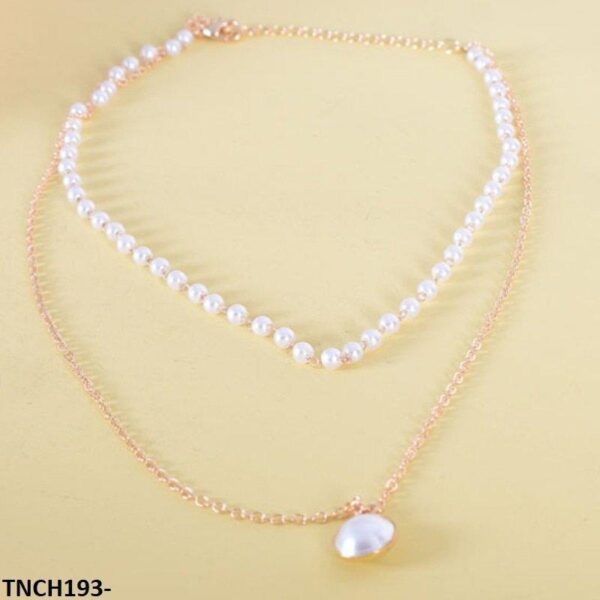 Curb/Pearl Necklace