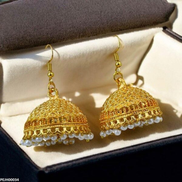 Filigree Pearl Drop Jhumki