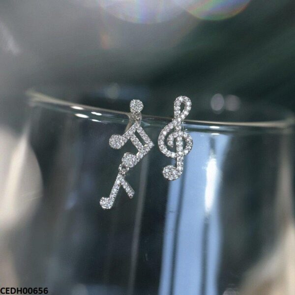 Asymmetrical Music Drop Earrings