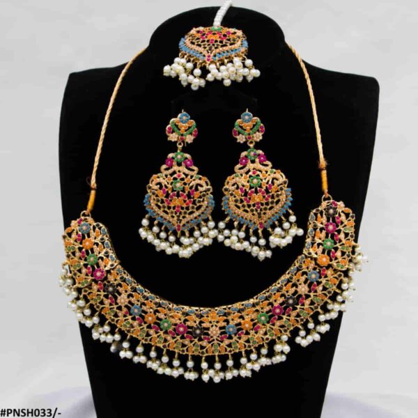 Multi Flower Necklace Set