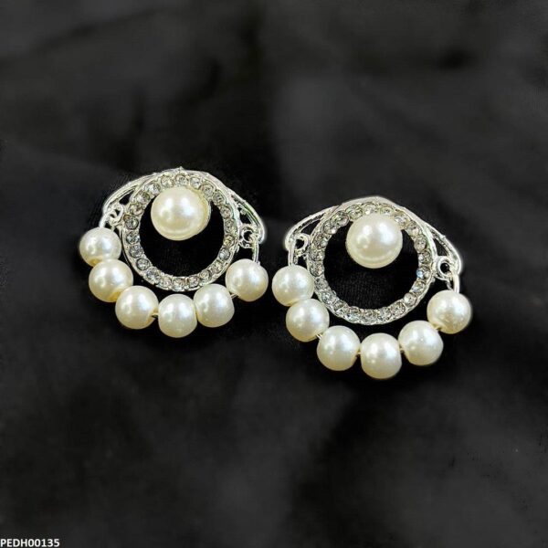Round Pearl Drop Earrings