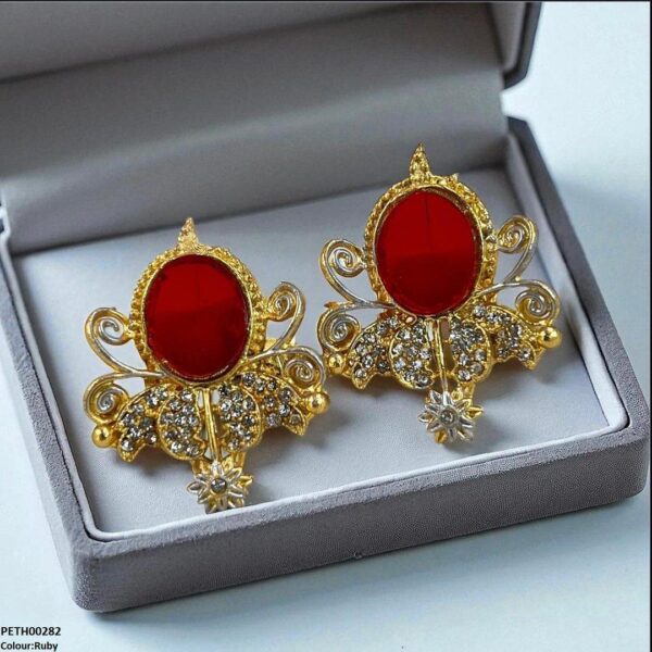 Oval Flower Tops Pair