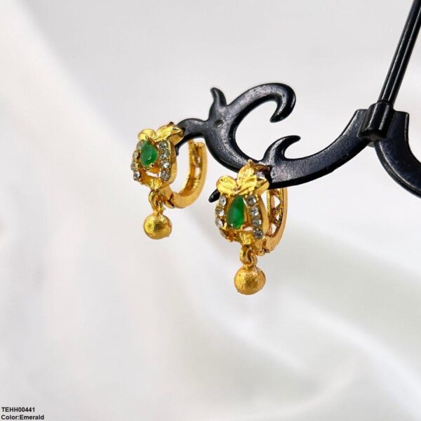 Round Drop Hoops Pair