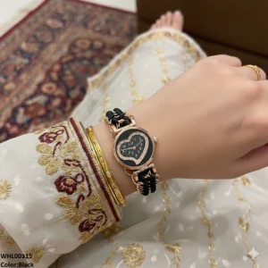 Heart Dial Adjustable Bracelet Women's Watch